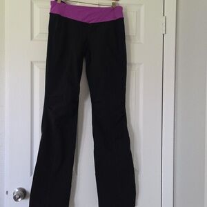 lululemon athletica Black & Purple Run Free Pants